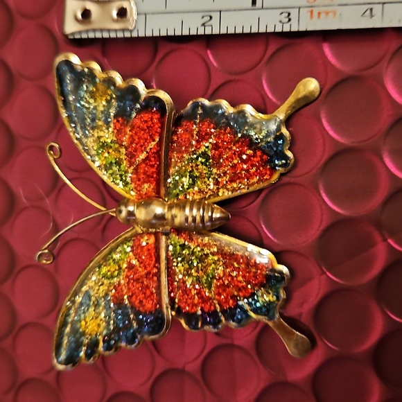 Vintage Colorful Butterfly Brooches Set of 5, excellent condition - Picture 3 of 8